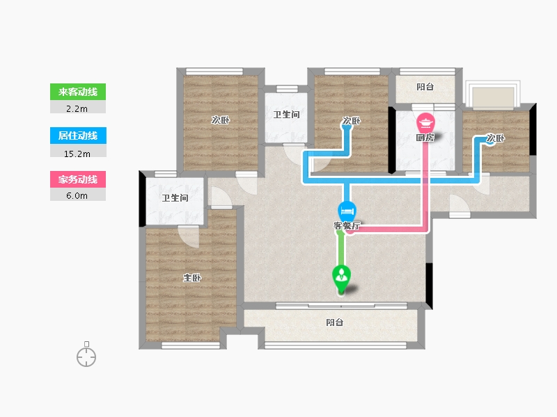 四川省-南充市-优品道曦岸峰景-109.80-户型库-动静线