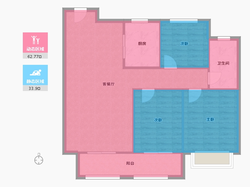 山东省-临沂市-开先国际B区-99.20-户型库-动静分区