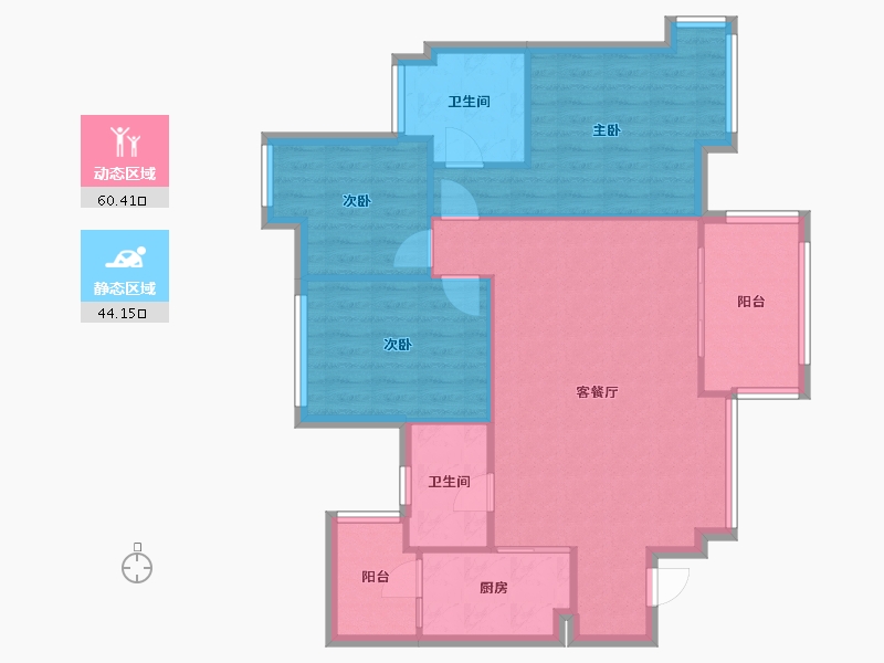 四川省-成都市-中海右岸-1期-81.70-户型库-动静分区