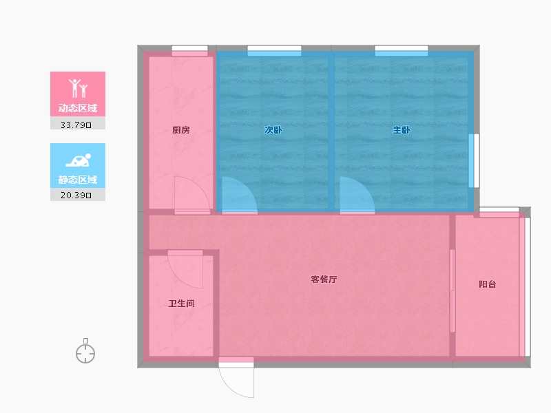 北京-北京市-北三环中路43号院-52.80-户型库-动静分区