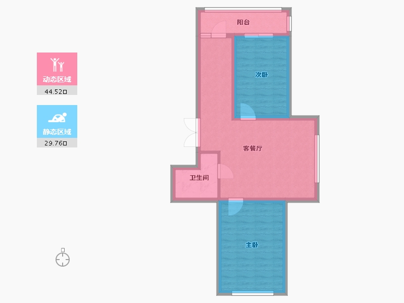 黑龙江省-绥化市-世福汇-66.37-户型库-动静分区