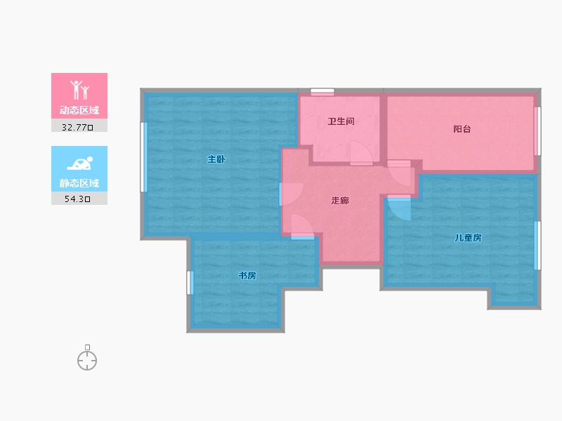 福建省-漳州市-银河广场-94.40-户型库-动静分区