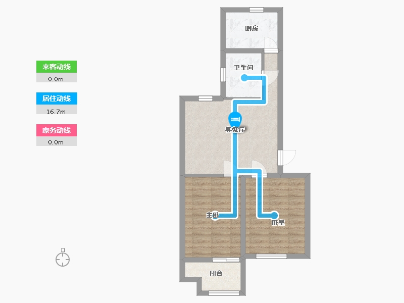 陕西省-咸阳市-供电局家属院-56.14-户型库-动静线