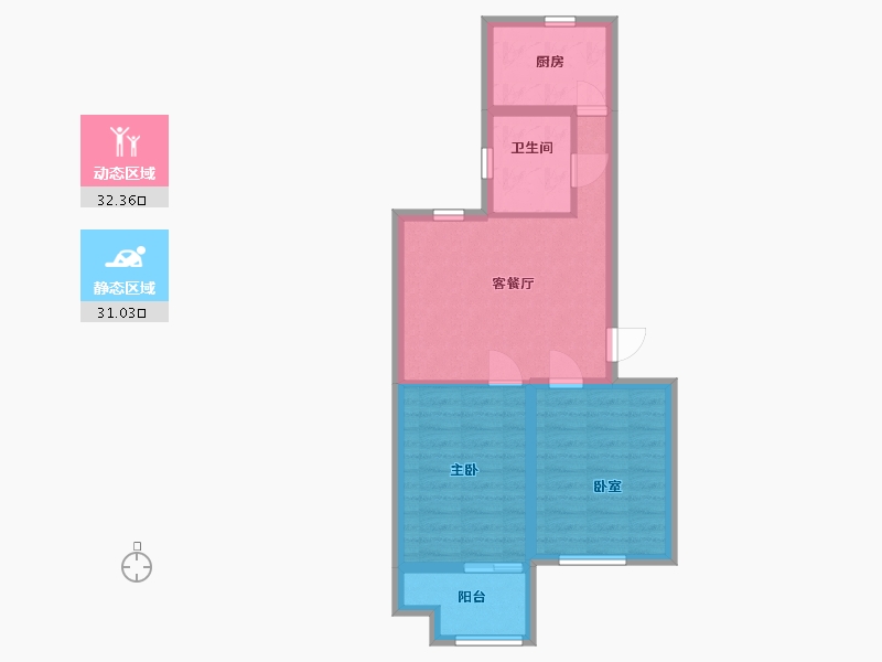 陕西省-咸阳市-供电局家属院-56.14-户型库-动静分区