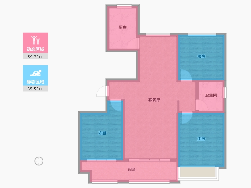 山东省-潍坊市-新安华府-100.72-户型库-动静分区