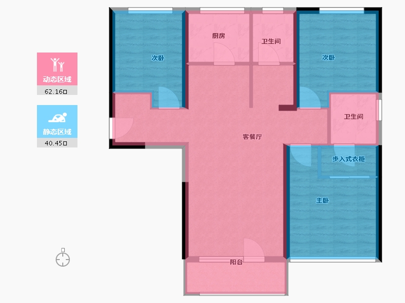 河北省-张家口市-铁建益书苑-92.00-户型库-动静分区