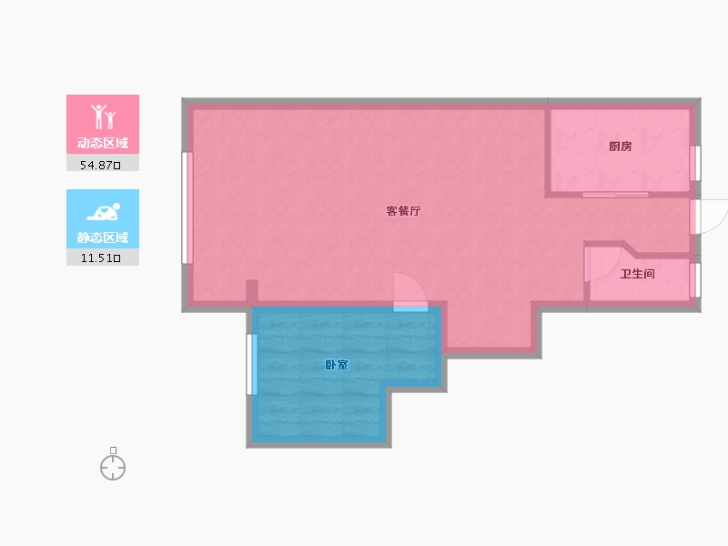 福建省-漳州市-银河广场-94.40-户型库-动静分区