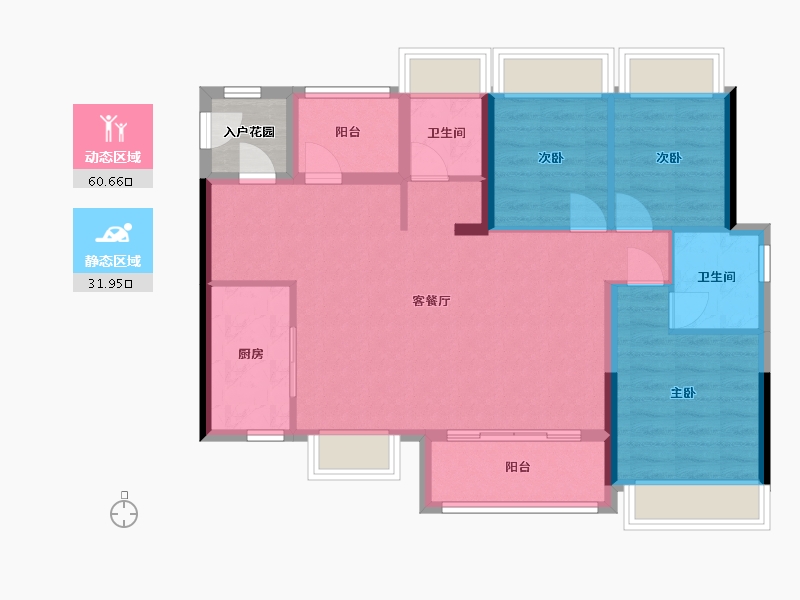 广东省-广州市-合生中央城-88.00-户型库-动静分区