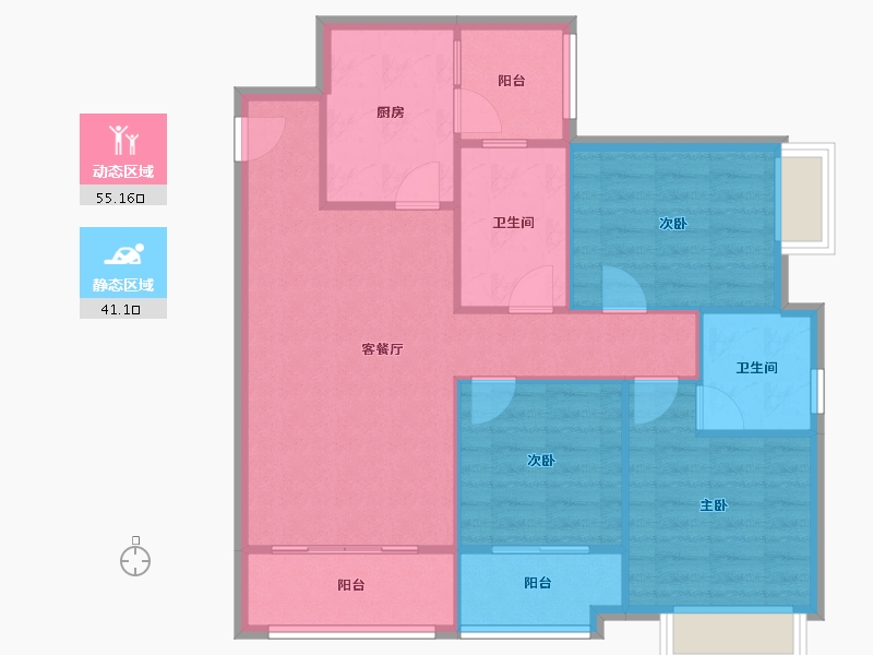 河北省-廊坊市-港中旅海泉湾-88.20-户型库-动静分区