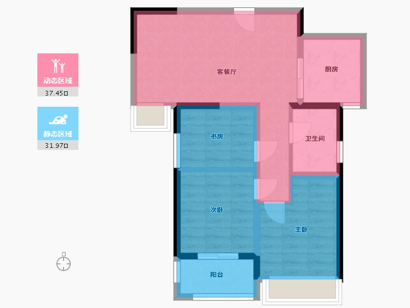 河南省-郑州市-未来城-67.39-户型库-动静分区