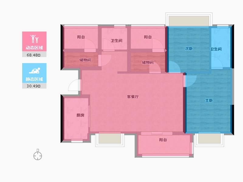 广东省-广州市-星图-88.00-户型库-动静分区