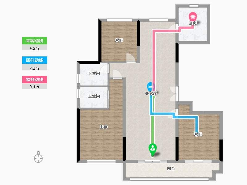 浙江省-杭州市-祥萃荣兴-127.84-户型库-动静线