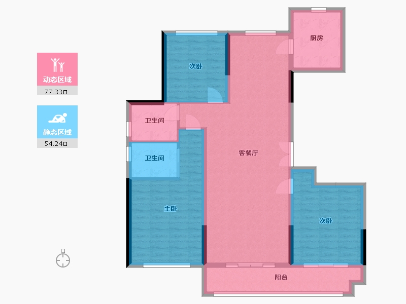 浙江省-杭州市-祥萃荣兴-127.84-户型库-动静分区