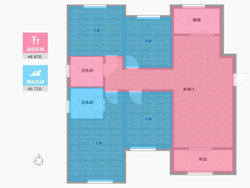 河北省-邯郸市-安居合城府-106.98-户型库-动静分区