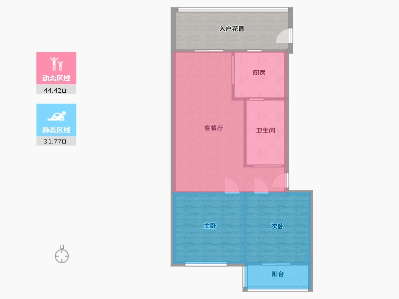 四川省-成都市-成飞217小区-65.60-户型库-动静分区