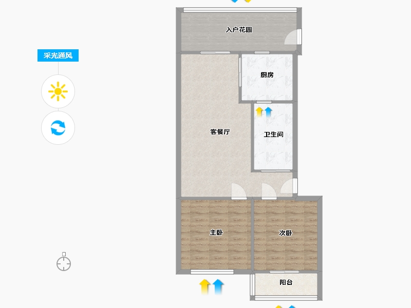 四川省-成都市-成飞217小区-65.60-户型库-采光通风