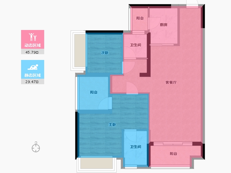 广东省-深圳市-勤诚达正大城-69.80-户型库-动静分区