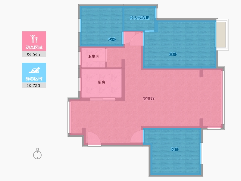 安徽省-合肥市-合肥市航空新城-107.86-户型库-动静分区