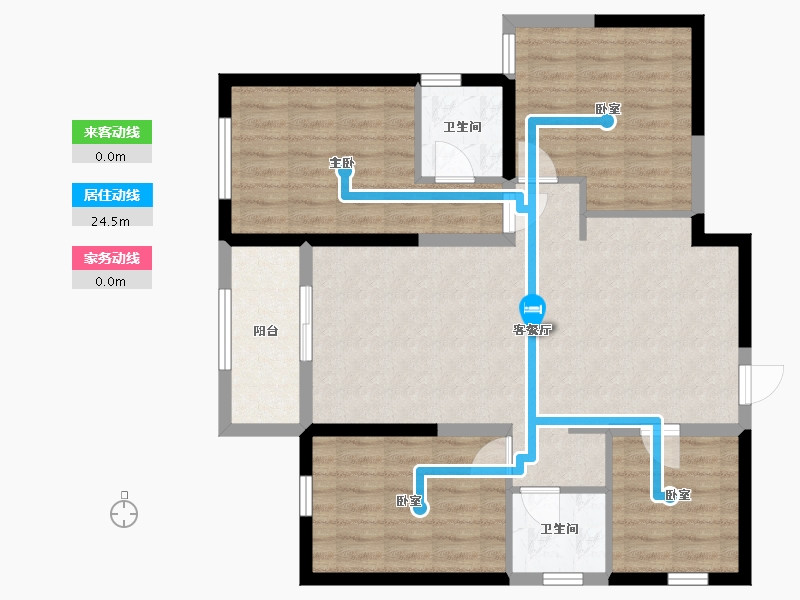 河南省-郑州市-融创瀚海兰园-90.80-户型库-动静线