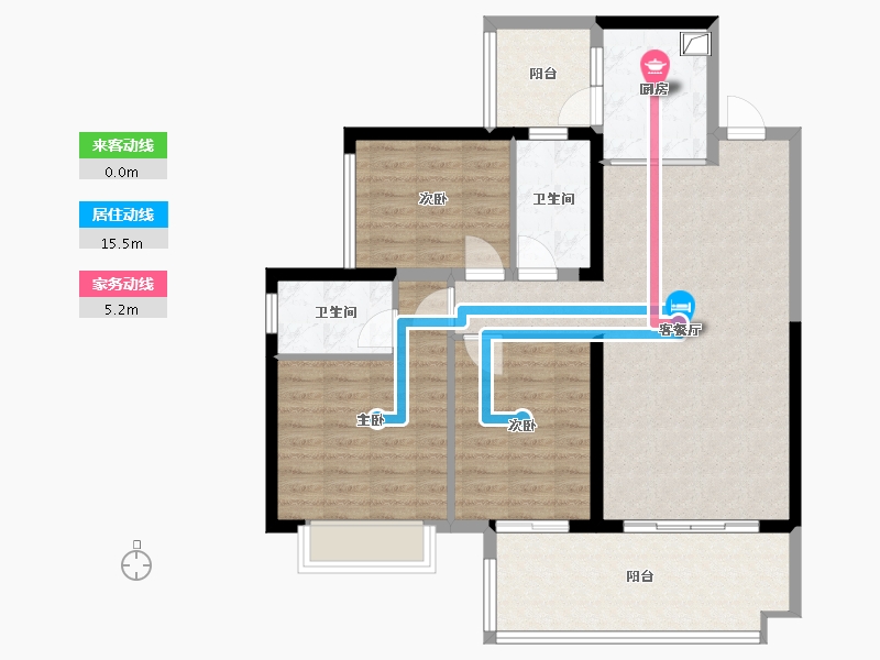 广西壮族自治区-钦州市-光大悦湖云邸-90.40-户型库-动静线