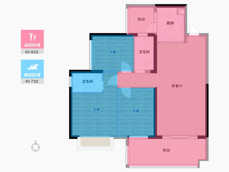 广西壮族自治区-钦州市-光大悦湖云邸-90.40-户型库-动静分区