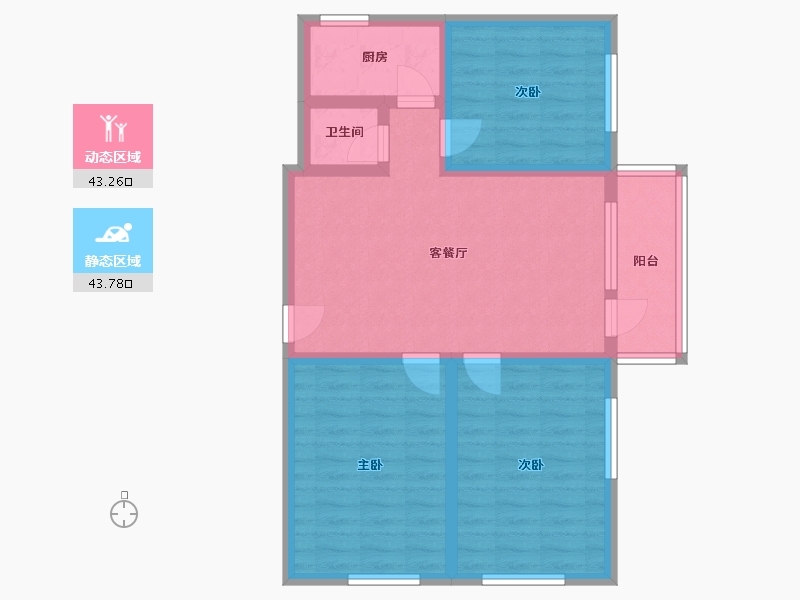 广东省-广州市-淘金路188号-89.24-户型库-动静分区