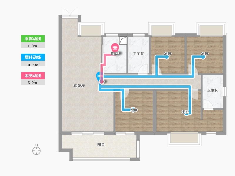 江西省-吉安市-滨江翡翠城-93.78-户型库-动静线