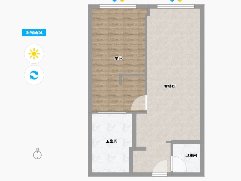 四川省-成都市-宜峰-68.00-户型库-采光通风