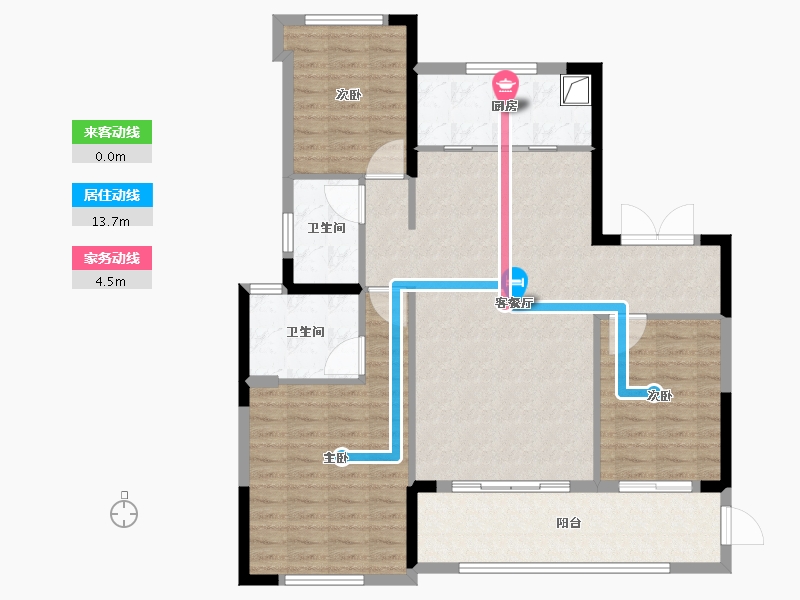 福建省-福州市-名城紫金轩-106.89-户型库-动静线