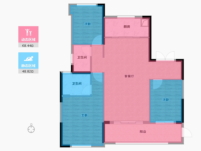 福建省-福州市-名城紫金轩-106.89-户型库-动静分区