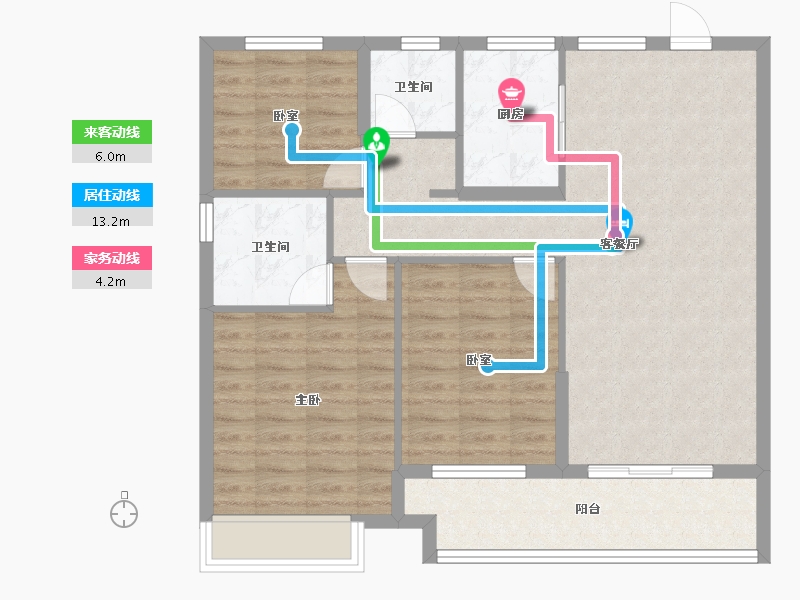 浙江省-绍兴市-水韵蓝湾-92.03-户型库-动静线