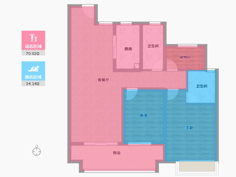 河南省-安阳市-安阳建业光明府-92.81-户型库-动静分区