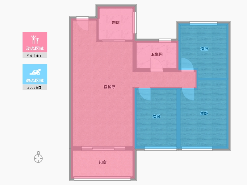 山东省-青岛市-双利城央府-81.60-户型库-动静分区