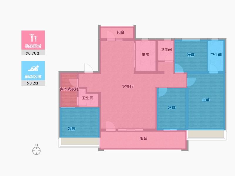 山东省-滨州市-富海观岳-134.28-户型库-动静分区