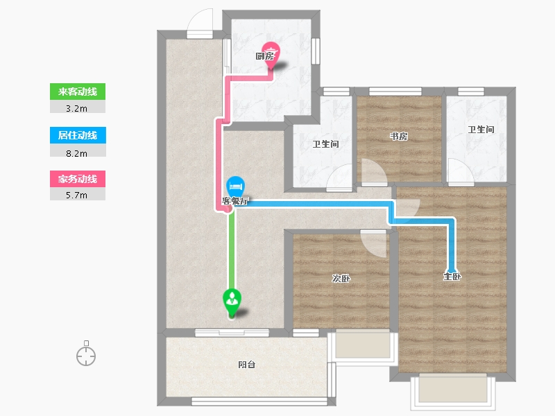 上海-上海市-保利光合上城跃城-83.00-户型库-动静线