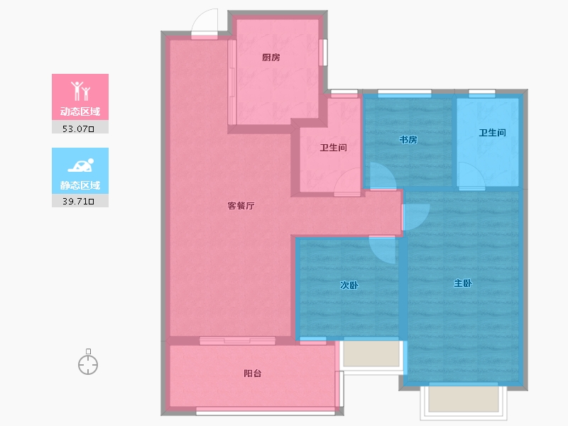 上海-上海市-保利光合上城跃城-83.00-户型库-动静分区