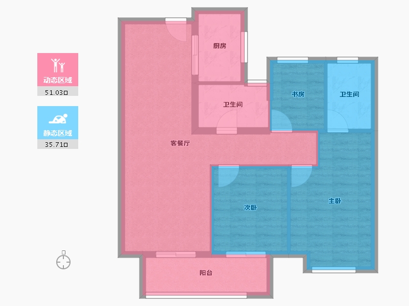 湖北省-武汉市-御璟上城-78.04-户型库-动静分区