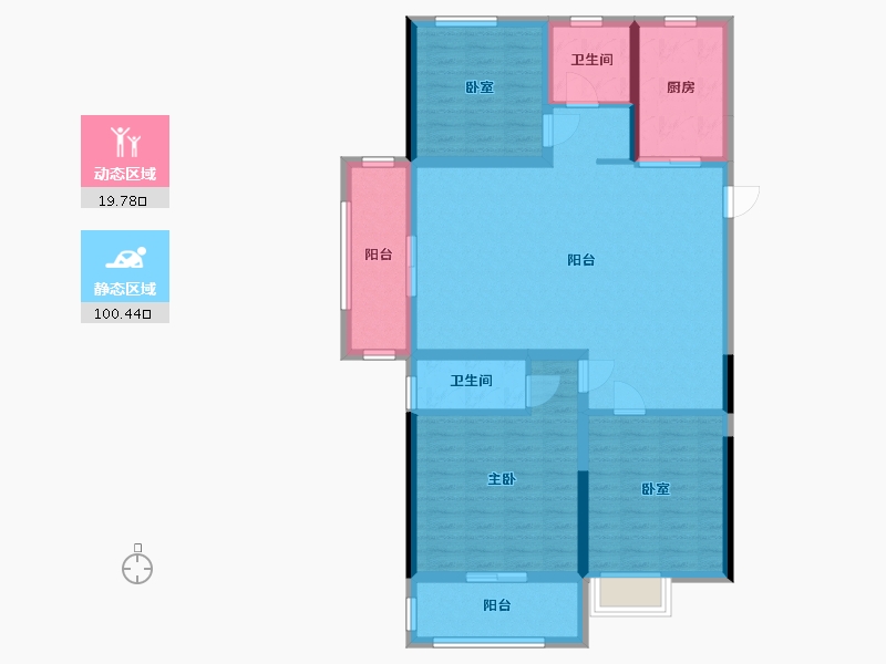 河南省-安阳市-名仕佳苑-107.25-户型库-动静分区