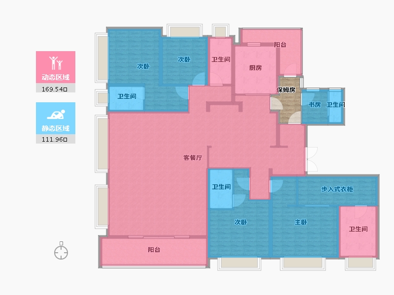 上海-上海市-金融湾·晶二期-263.00-户型库-动静分区