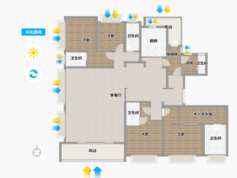 上海-上海市-金融湾·晶二期-263.00-户型库-采光通风