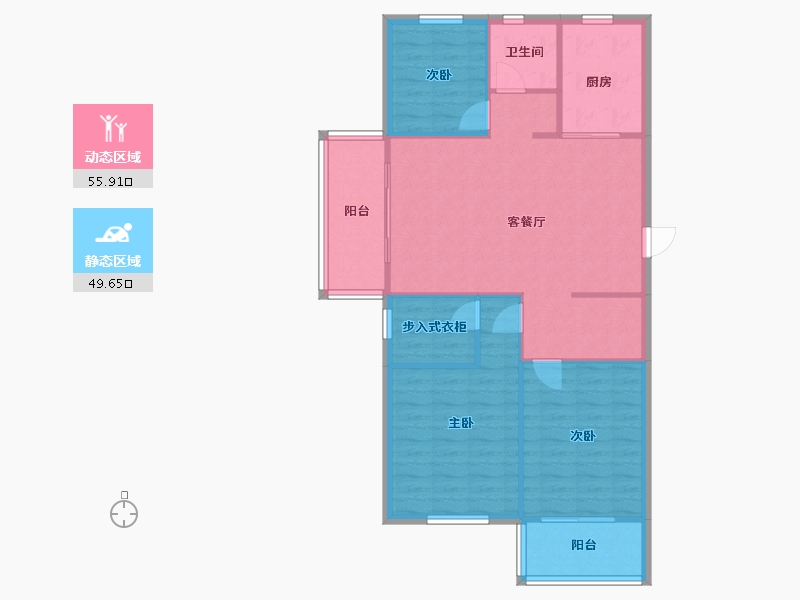 江苏省-南京市-海科新寓-96.00-户型库-动静分区