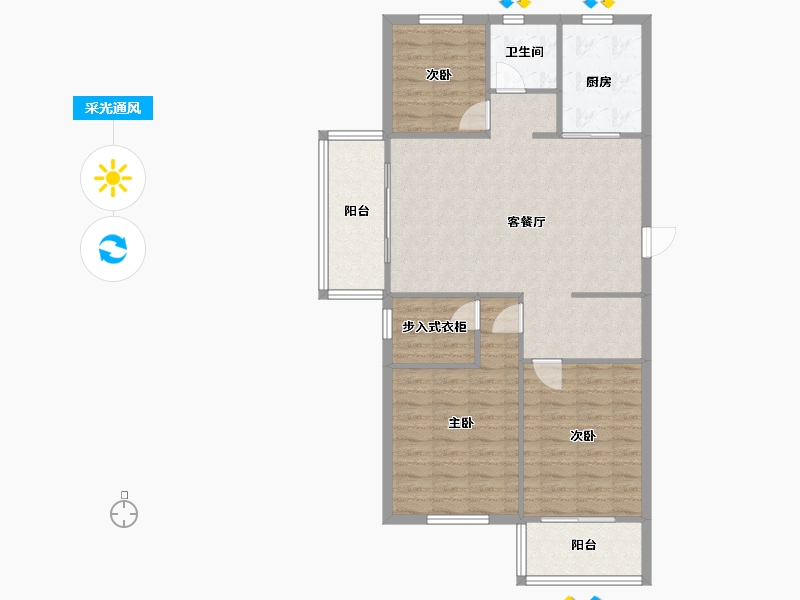 江苏省-南京市-海科新寓-96.00-户型库-采光通风