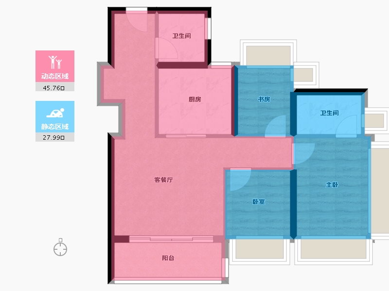 广东省-深圳市-润宏城-65.38-户型库-动静分区