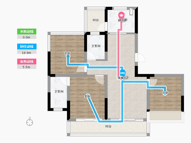 四川省-绵阳市-臻溪叠院-78.53-户型库-动静线