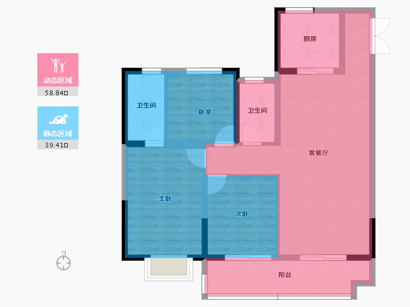 陕西省-榆林市-柏贤府-87.53-户型库-动静分区