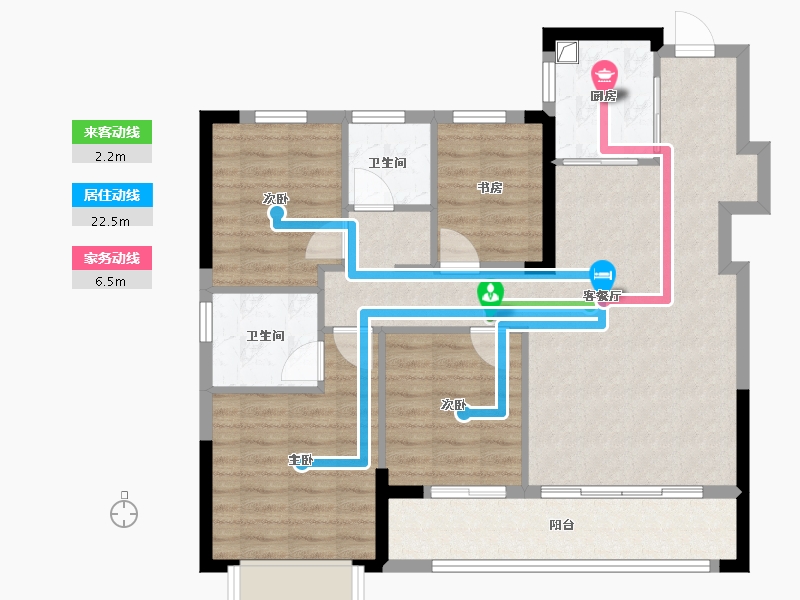 浙江省-宁波市-华润置地·润樾-92.22-户型库-动静线