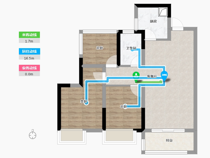 四川省-内江市-嘉宏·未来城-62.44-户型库-动静线