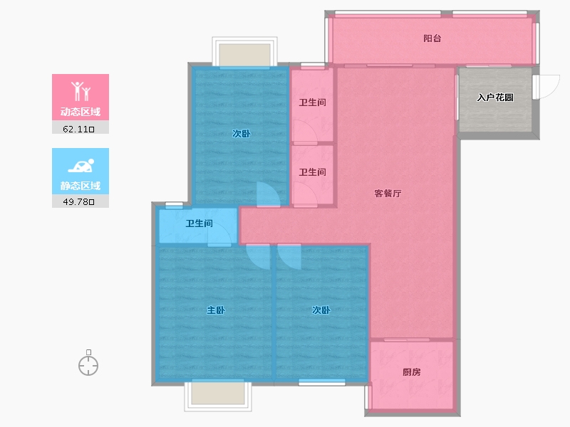 湖南省-衡阳市-财富嘉苑-118.24-户型库-动静分区