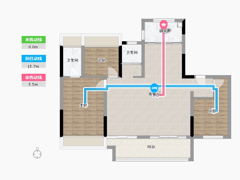 河南省-平顶山市-东湖书香门第小区-103.20-户型库-动静线