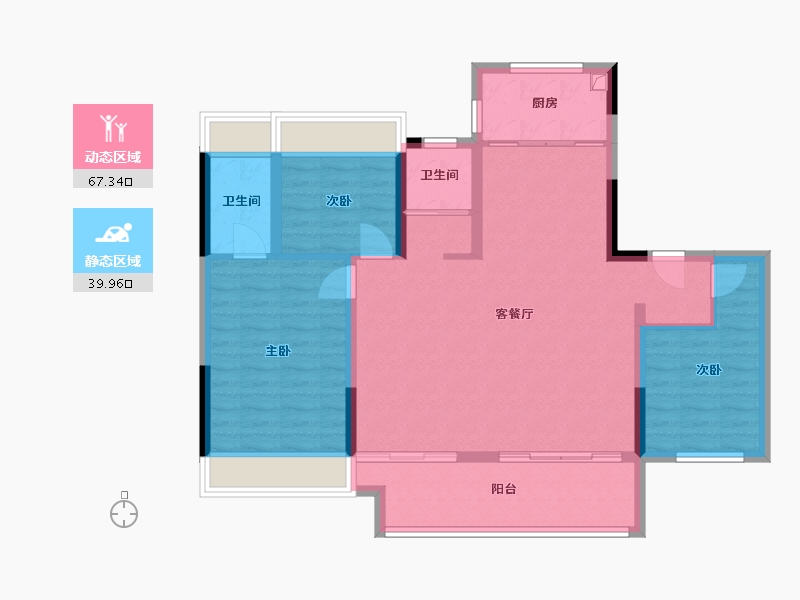 河南省-平顶山市-东湖书香门第小区-103.20-户型库-动静分区